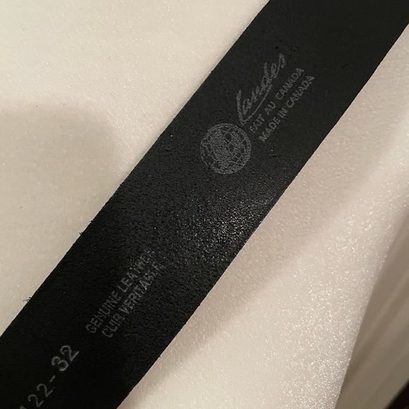 Landes LEATHER BELT w Hammered Silver Buckle - Picture 5 of 5